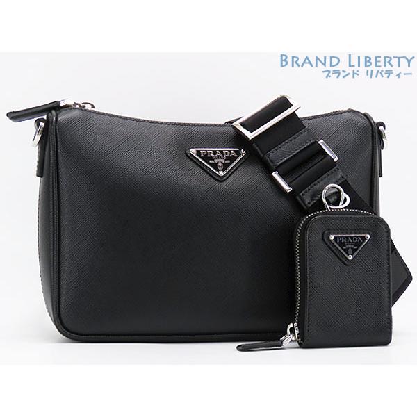 PRADA ショルダーバッグ メッセンジャーバック 中古・古着通販】PRADA (プラダ) メッセンジャーバッグ ブラック
