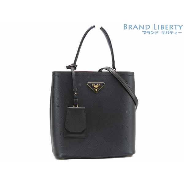 PRADA（プラダ） 外超美品 パニエ サフィアーノレザー ミディアム 2WAY