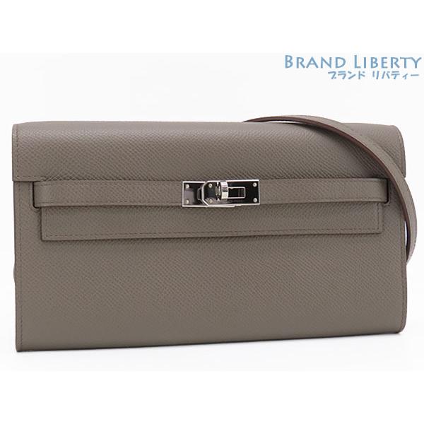エルメス HERMES ケリーウォレット ロング トゥーゴー ショルダーウォレット カバン ショルダーバッグ ポシェット 長財布 エプソン Z刻 ブラック Kelly 新品同様 エルメス ケリー ロング トゥーゴー 2WAY ショルダー