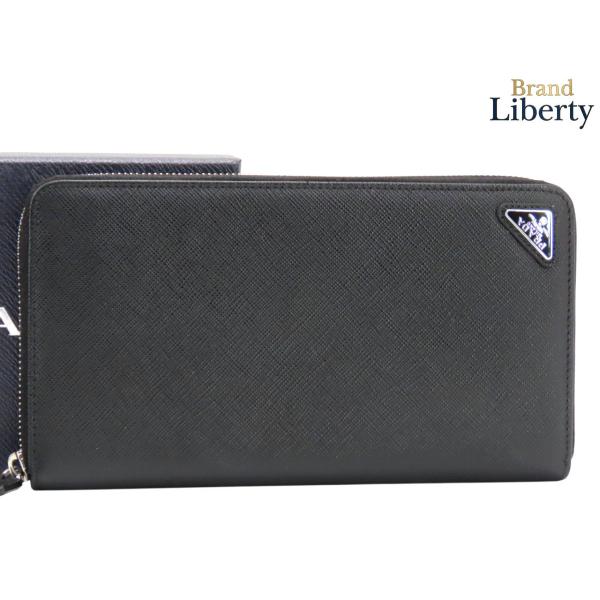 PRADA（プラダ） 新品同様 サフィアーノ トライアングル ジップ