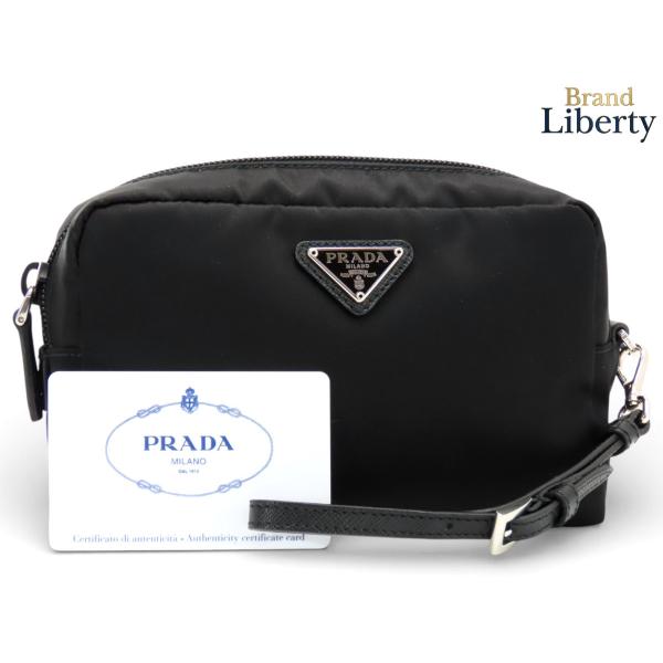 PRADA（プラダ） ほぼ新品 PRADA VELA ナイロン ポーチ コスメポーチ