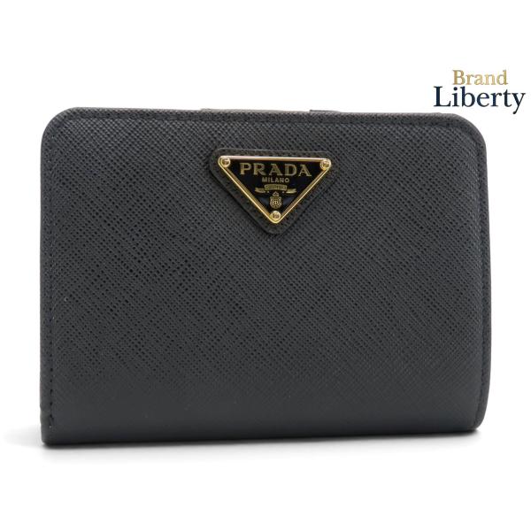 PRADA（プラダ） 超美品 サフィアーノ トライアングル L字ファスナー二