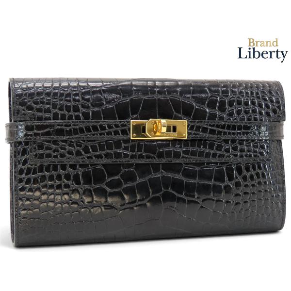 HERMES（エルメス） レア美品 ケリーウォレット ロング アリゲーター