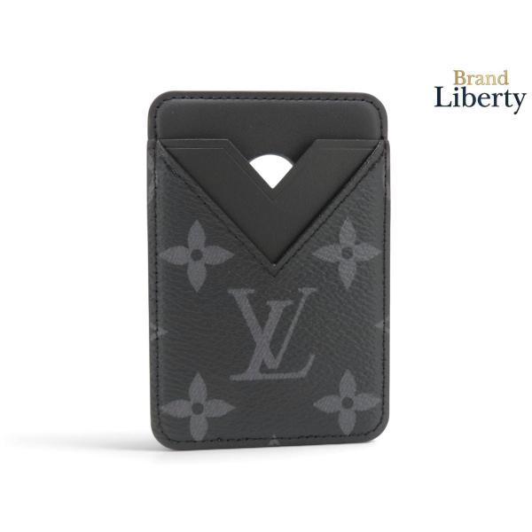 新古品 ルイヴィトン LOUIS VUITTON モノグラムエクリプス ポルト カルト マグネット カードケース パスケース 定期入れ iPhone用 マグネットケース 磁気ケース ブラック PVC レザー M12602 LOUIS VUITTON（ルイ・ヴィトン） 未使用 モノグラムエクリプス ポルト