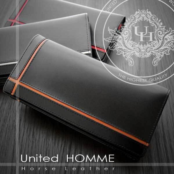 長財布 二つ折り メンズ ユナイテッドオム United HOMME ブラック 黒 