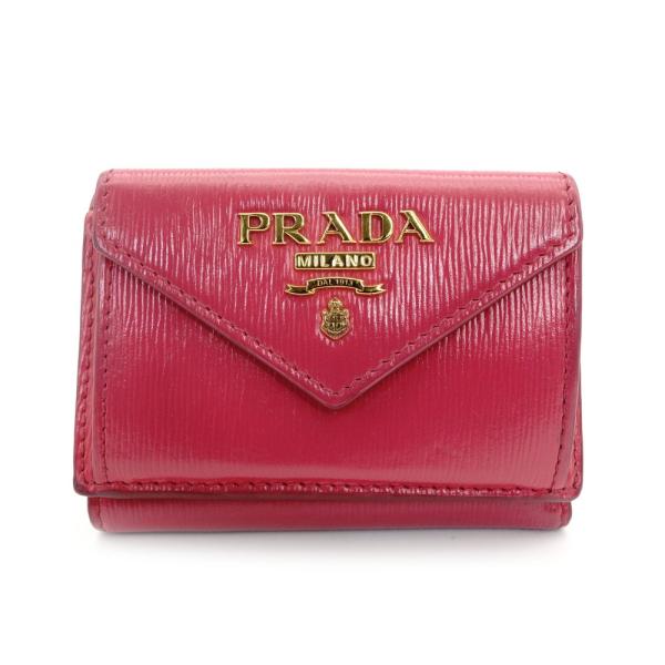 PRADA（プラダ） コンパクト ウォレット 三つ折り財布 サフィアーノ