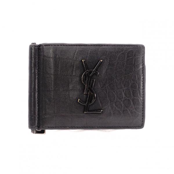 SAINT LAURENT サンローラン マネークリップ クロコ 型押し カサンドラ