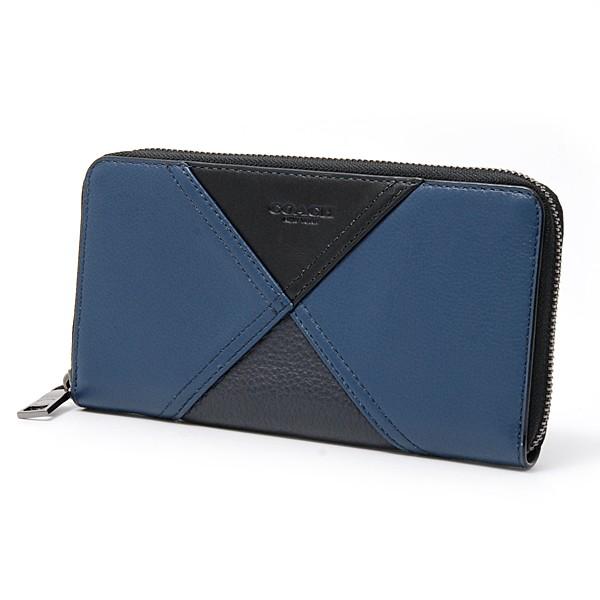 COACH コーチ カーフ 長財布 パッチワーク ネイビー×ブルー F56604 未 