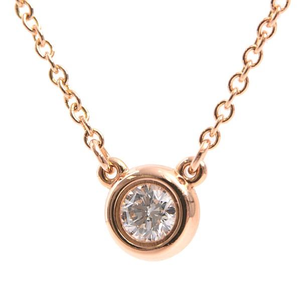 ティファニー Tiffany バイザヤード 1pダイヤモンドネックレス 0 14ct程度 弊社判断 750pg ピンクゴールド 中古 Brandmax 通販 Yahoo ショッピング