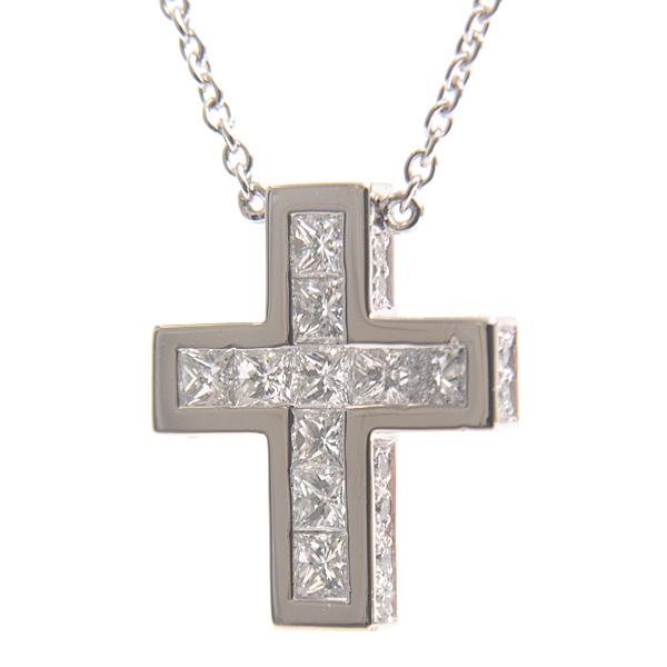 カルティエ Cartier クロスモチーフ ダイヤモンド サイドダイヤ ネックレス レディース 750wg Pt950 ホワイトゴールド プラチナ 中古 Brandmax 通販 Yahoo ショッピング