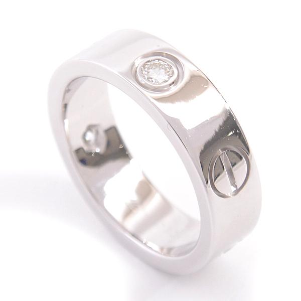 カルティエ 指輪 レディース 750wg ハーフダイヤ ラブリング 50号 実寸10号 ホワイトゴールド Cartier 中古 Brandmax 通販 Yahoo ショッピング