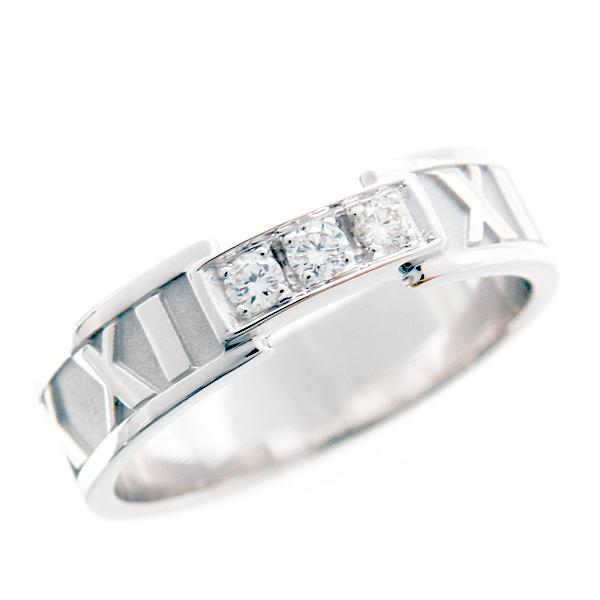 ティファニー 指輪 メンズ アトラスリング ダイヤモンド 3ポイント ホワイトゴールド 15号 Tiffany Atlas 750wg 中古 Brandmax 通販 Yahoo ショッピング