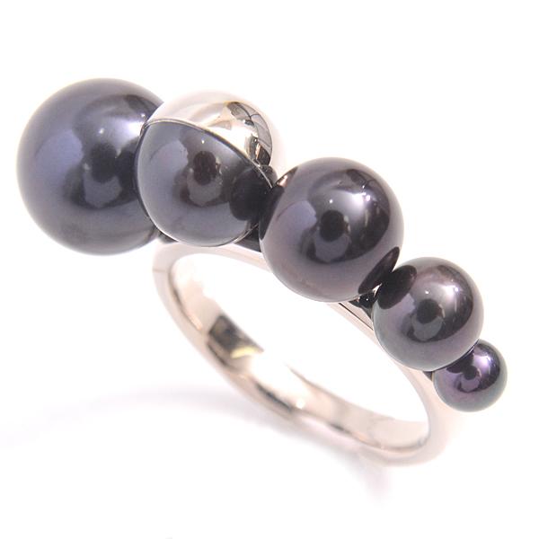 タサキ 指輪 レディース シェルコレクション 5Pパール リング 14号 750WG ホワイトゴールド TASAKI 中古 タサキ 指輪 レディース シェルコレクション 5Pパール リング 14号 750WG ホワイトゴールド TASAKI 中古