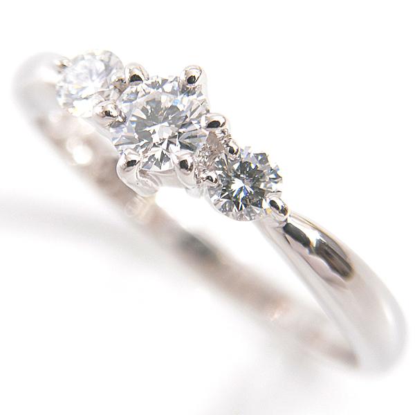 TASAKI タサキ 指輪 レディース 3Pダイヤモンド リング 8号 D0.33ct  