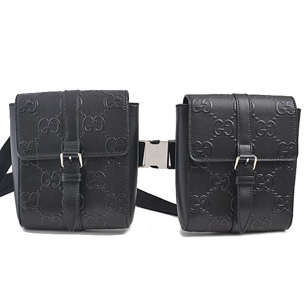 GUCCI グッチブラックレザーコンパクト折り畳みタイプ保存袋・付属品