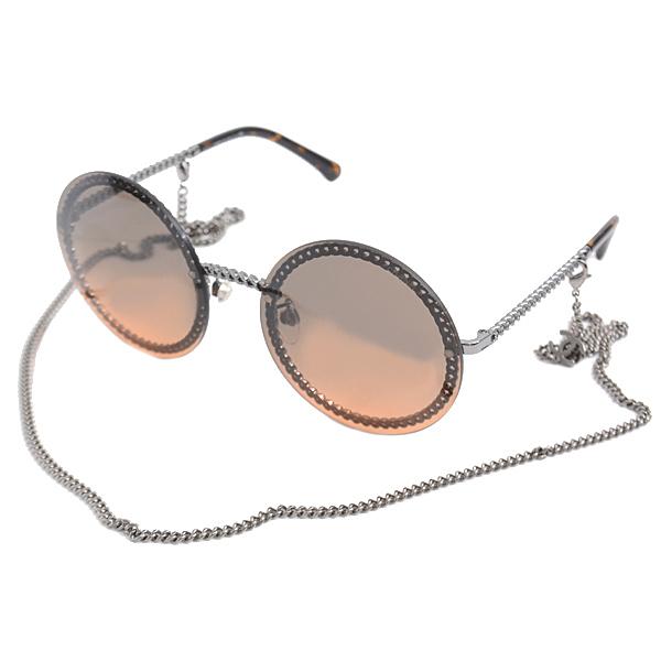 シャネル 眼鏡 レディース チェーンデザイン ラウンド サングラス
