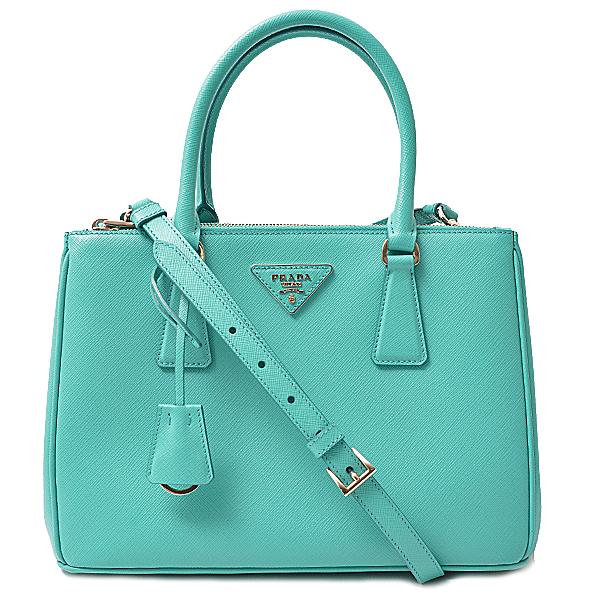 PRADA サフィアーノ ガレリア 2wayショルダー ハンドバッグ グリーン Prada ガレリア サフィアーノレザー バッグ ミニ | グリーン