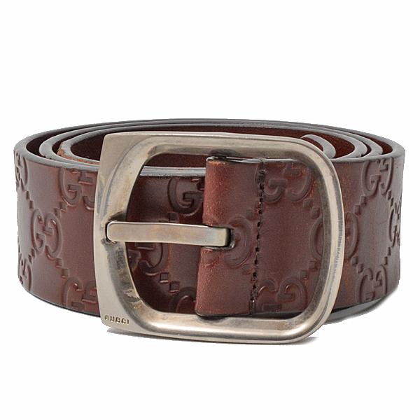 GUCCI グッチ レザーベルト メンズ ブラウン