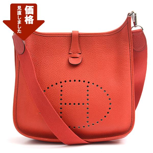 ⭐️ 極美品 エルメス エブリン 2 PM ショルダーバッグ トリヨン レッド エヴリン エルメス バッグ レディース メンズ エブリン2 PM □H刻