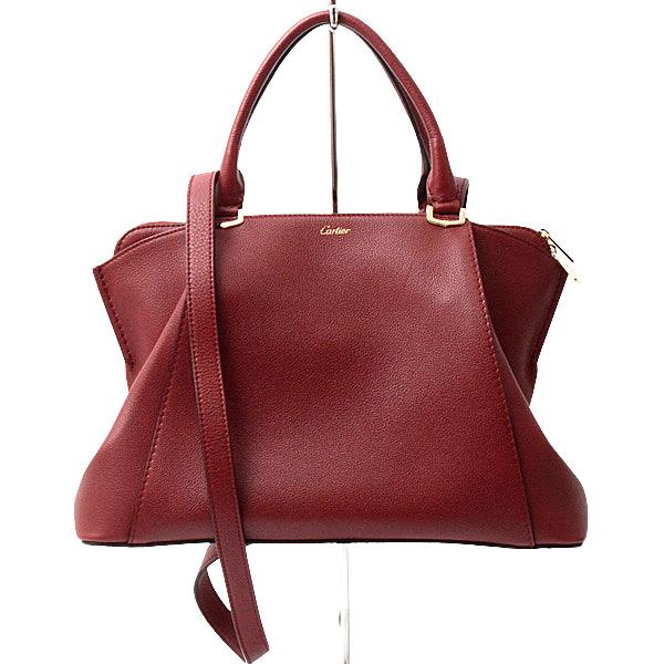 カルティエ バッグ レディース Cドゥ SM 2WAYハンドバッグ レザー 