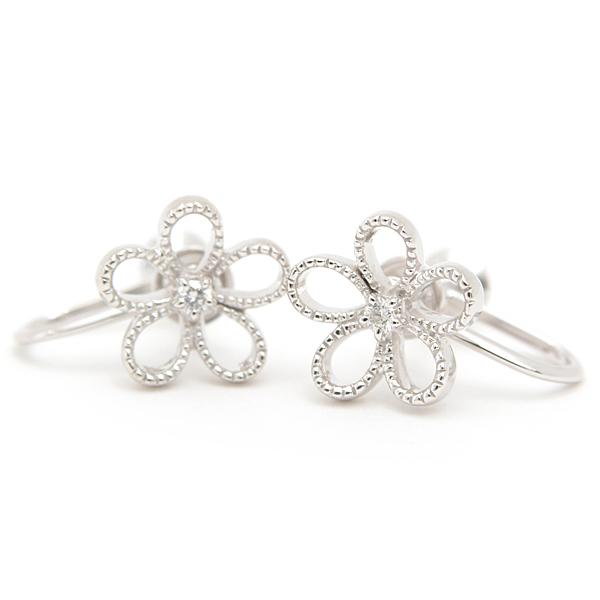 MIKIMOTO（ミキモト） イヤリング レディース ダイヤ フラワーデザイン