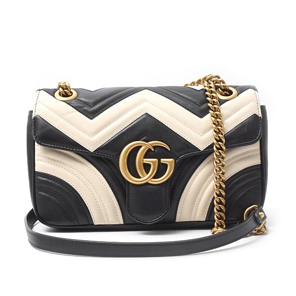 グッチ GGマーモント チェーン ショルダーバッグ 443497 ホワイト マルチカラー レザー レディース GUCCI 【中古】 GUCCI（グッチ） バッグ レディース GGマーモント チェーンショルダー