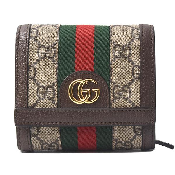 美品✨️グッチ　GUCCI 折り財布　マーモント　スプリーム　レザー　PVC 未使用級グッチGUCCI 折り財布マーモントスプリームレザーPVC