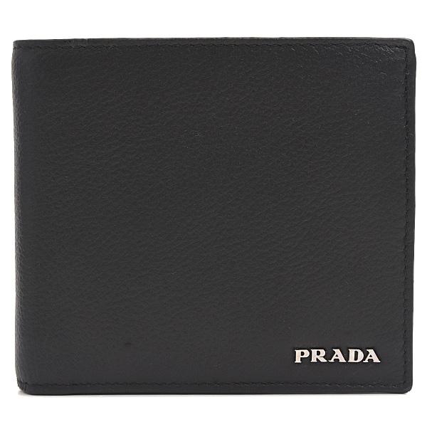 PRADA プラダ 財布 メンズ 二つ折り財布 カーフ NERO 2MO738 PRADA プラダ 財布 メンズ 二つ折り財布 カーフ NERO 2MO738