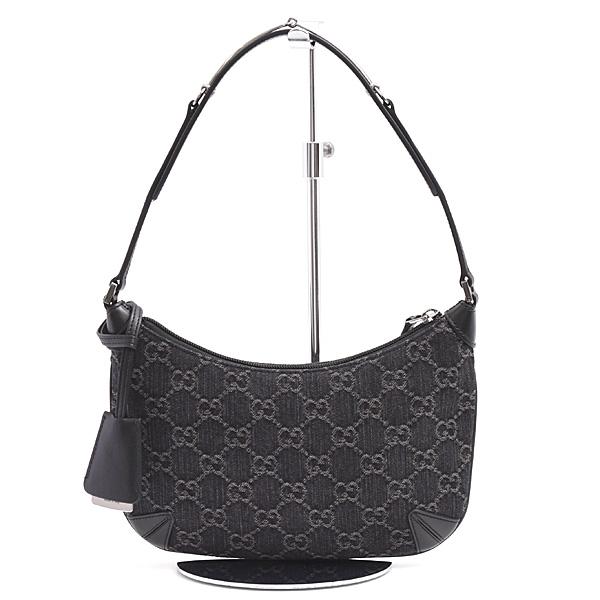 グッチ GUCCI ショルダーバッグ GGデニム ホースビット スリム スモール デニム/レザー ブラック レディース 774719 送料無料【中古】 e60472g GG グッチ バッグ レディース GGデニム ホースビット スリム スモール