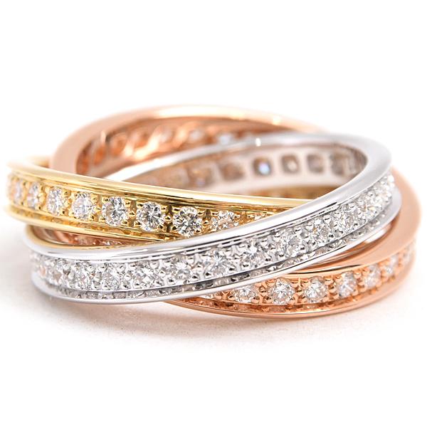 TRINITY（Cartier） カルティエ 指輪 レディース スリーバングルズ