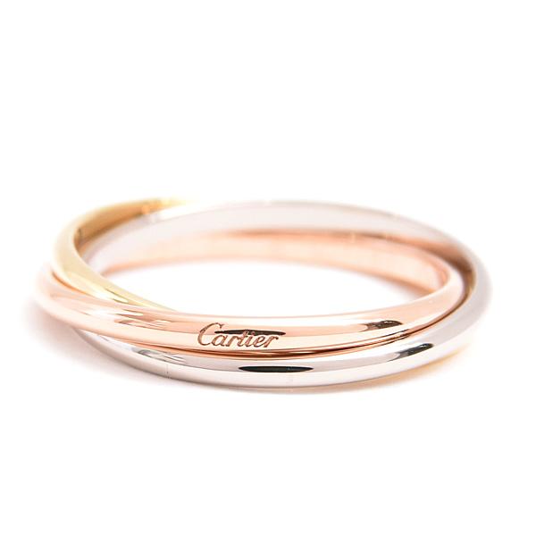 カルティエ3連 トリニティリング 750YG/WG/PG 50号 シリアル有