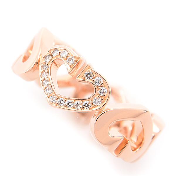 GK☺︎  美品‼︎ Cartier カルティエ Cハートリング Cartier（カルティエ） 指輪 レディース Cハート ダイヤ リング 51号