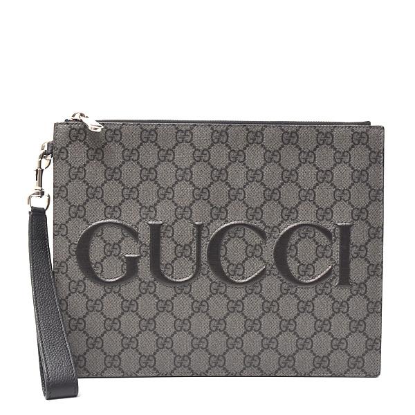 GUCCI（グッチ） バッグ メンズ GGスプリーム ロゴ入り クラッチバッグ