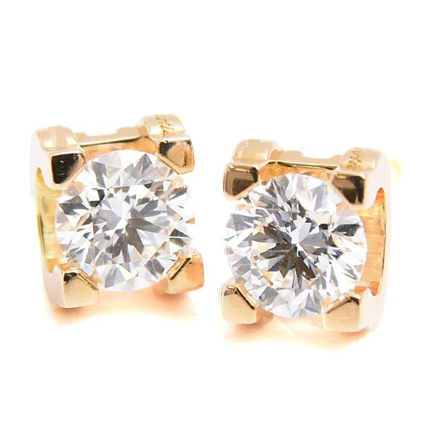 C DE CARTIER カルティエ ピアス レディース Cドゥ ダイヤモンド D0