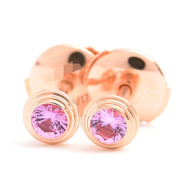 カルティエ ダムール ピアス レディース ピンクサファイア ピンク