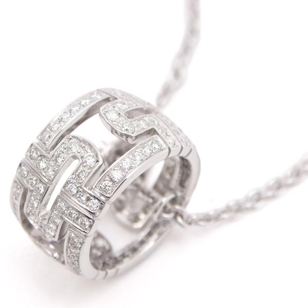 最終値下げ、BULGARI ブルガリ　パレンテシ ネックレス パレンテシ ブルガリ ネックレス レディース フルダイヤ ホワイト