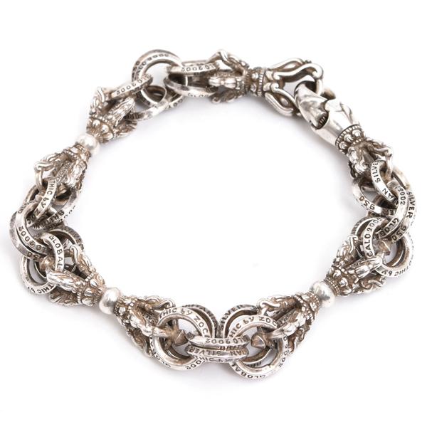 ソカロ ブレス メンズ バード ドージェ ブレスレット Lサイズ シルバー