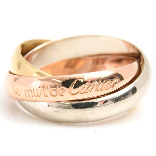 cartier トリニティリング 750yg ダイヤモンド #50 cartier トリニティリング 750yg ダイヤモンド #50 Cartier