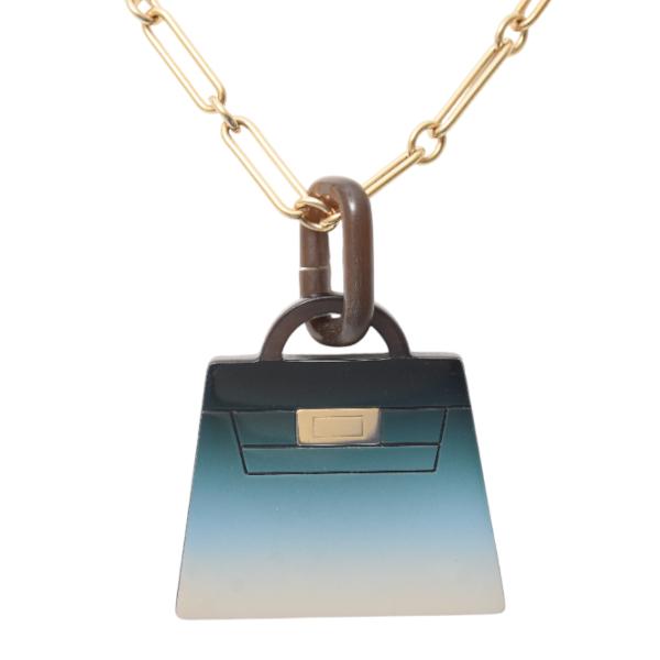 HERMES ネックレス　ペンダント　フュージョン　アミュレット 人気】HermesシルバーネックレスアミュレットHペンダント (HERMES