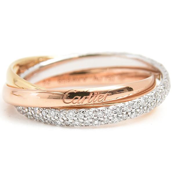 Cartier　カルティエ　トリニティリング 750YG/WG/PG 52号 TRINITY（Cartier） カルティエ 指輪 レディース トリニティ セミ