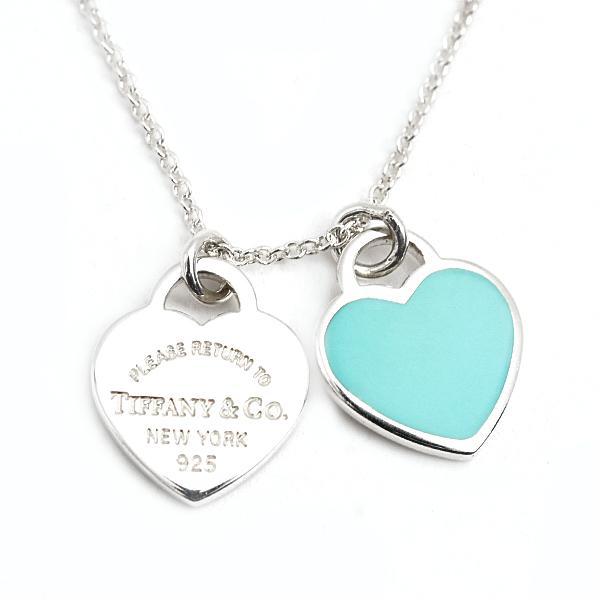 【新品未使用】Tiffany ネックレス　ブルー ダブル ハート TIFFANY&Co.（ティファニー） ネックレス レディース リターン トゥ