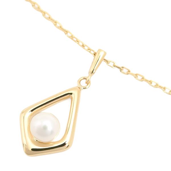 MIKIMOTO（ミキモト） ネックレス レディース ひし型チャーム アコヤ 
