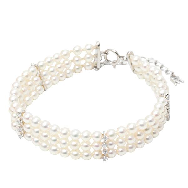 MIKIMOTO（ミキモト） ブレス レディース 3連 ベビーパール 真珠 