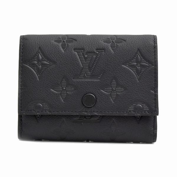★3日以内返品可★ 美品 LOUIS VUITTON ルイ・ヴィトン モノグラム シャドウ ヴィクター ウォレット M12635 三つ折り財布 ブラック カーフレザー メンズ LOUIS VUITTON（ルイ・ヴィトン） 財布 メンズ レディース モノグラム