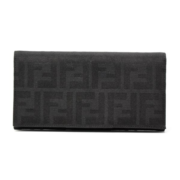 FENDI フェンディ 二つ折り 長財布 メンズ キャンバス レザー ズッカ FENDI（フェンディ） 財布 メンズ ズッカ 二つ折り長財布 ロング