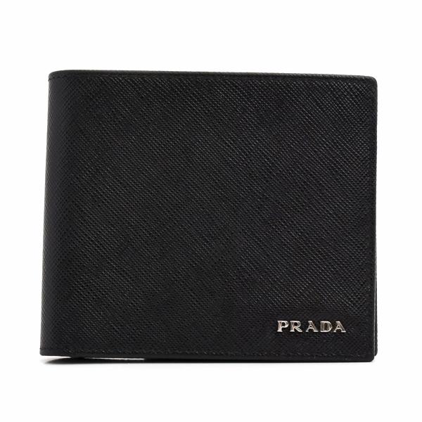PRADA（プラダ） 財布 メンズ ロゴ 二つ折り財布 小銭入れ カード入れ