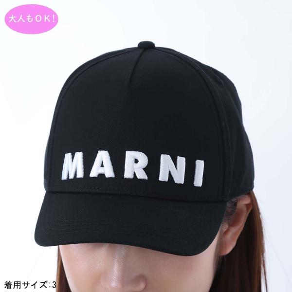 マルニ キャップ MARNI KIDS M01470 M00J2 0M900 黒 MARNI KIDS マルニ キッズ M01470 M00J2 0M900 ギャバジンベース