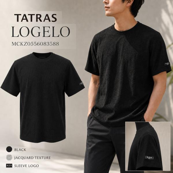 美品　TATRAS ブラック Tシャツ　メンズ　Lサイズ TATRAS（タトラス） Tシャツ メンズ LOGELO ロジェーロ MCKZ0556083588