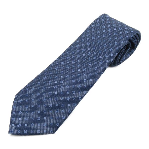 ルイヴィトン ネクタイ ネイビー シルク 未使用品 :2100300991423