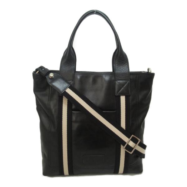 Bally BALLY バリー トートバッグ ブラック系 レザー 中古 Bally BALLY バリー トートバッグ ブラック系 レザー 中古